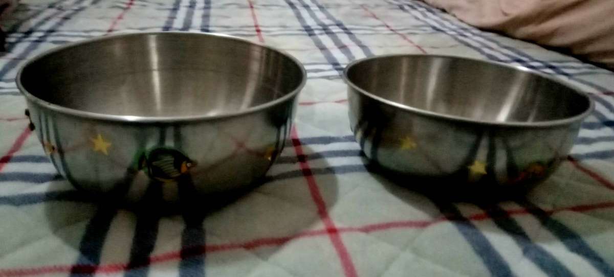 2 x silver bowls