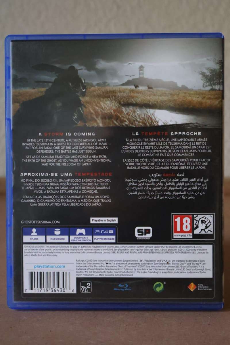 Ghost of Tsushima (PS4) | Complete with Case | Like New Disc
