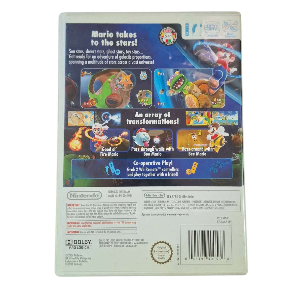 Nintendo Selects WII Super Mario Galaxy Game