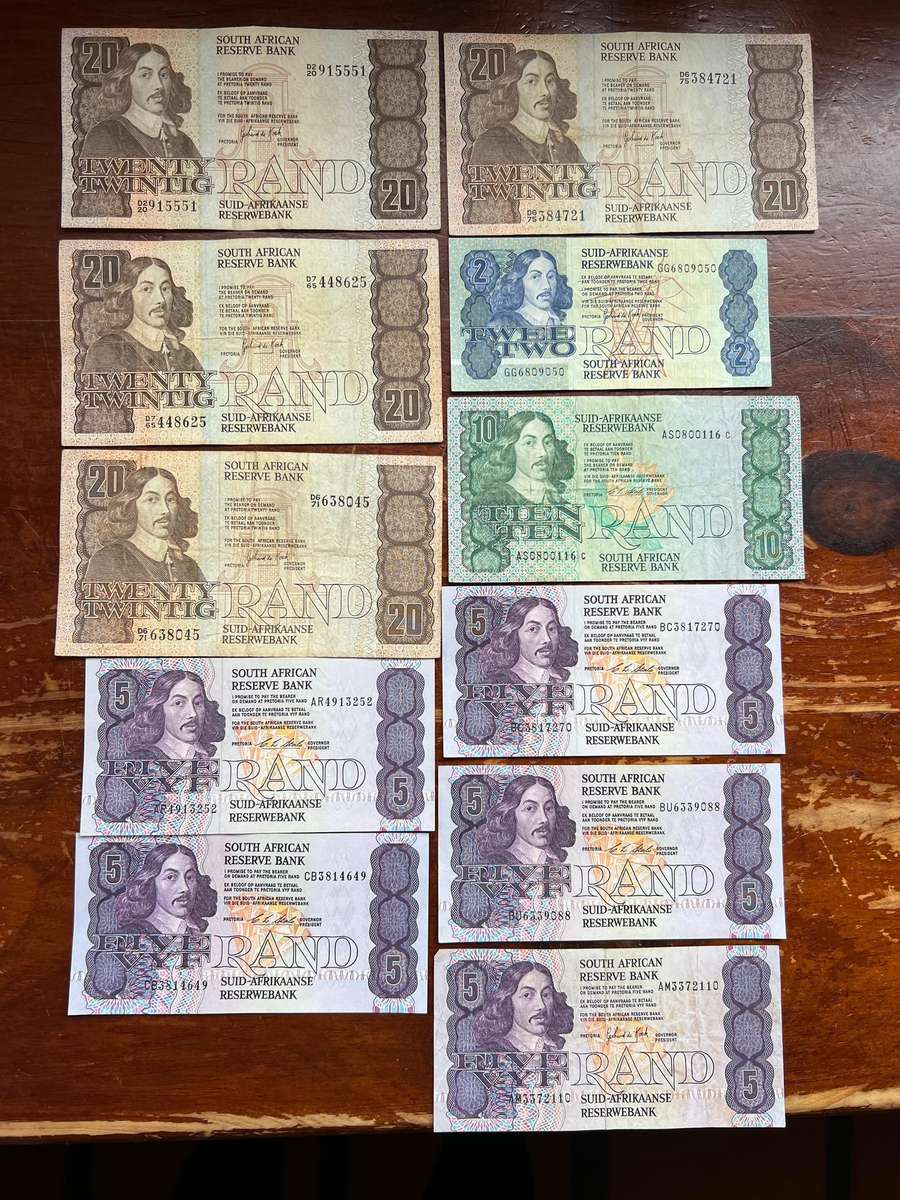 Old South African bank notes