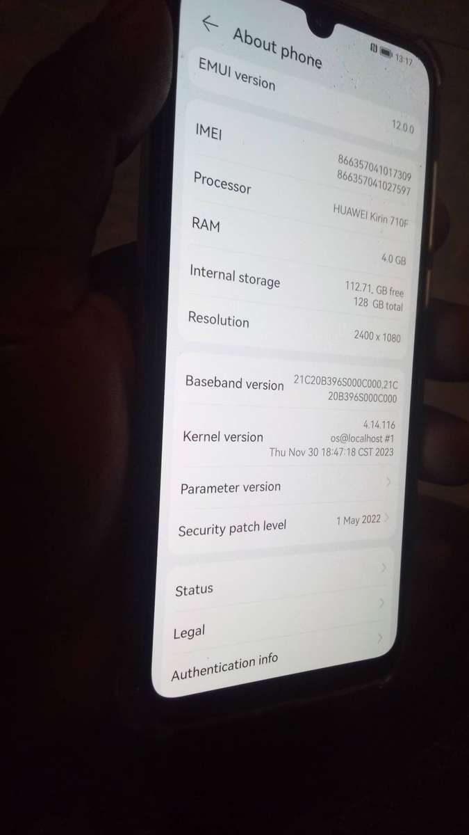 HUAWEI P SMART S SMARTPHONE || 128G/4G, 48MP TRIPLE CAM, IN DISPLAY FINGERPRINT BLUE COLOR