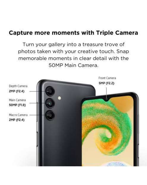 SMARTPHONE SAMSUNG GALAXY A04S|| INFINITY U 90HZ DISPLAY,50MP, FINGERPRINT
