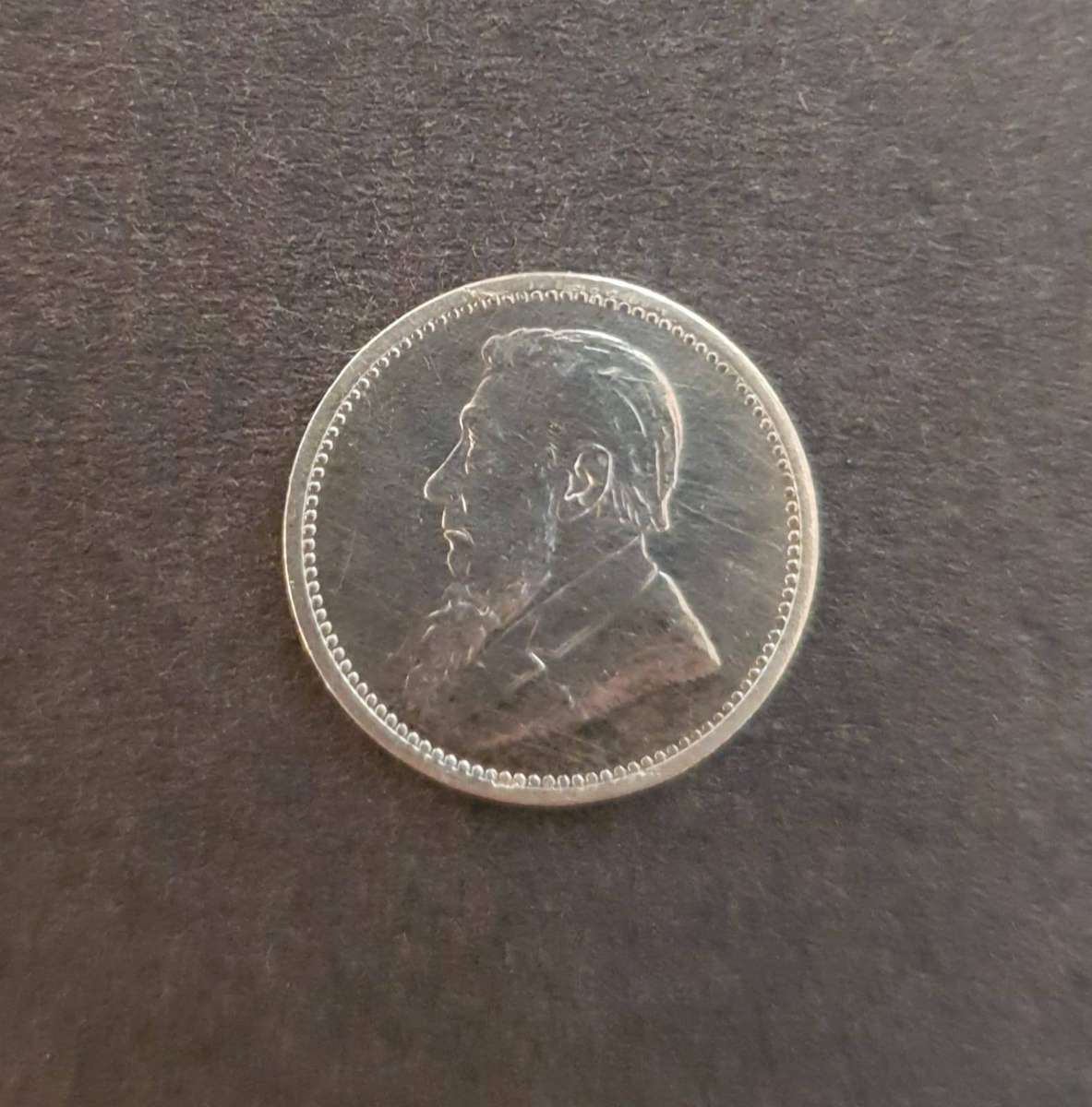 1893 ZAR 3d Tickey - Paul Kruger Silver Coin - Crisp VF/XF Details