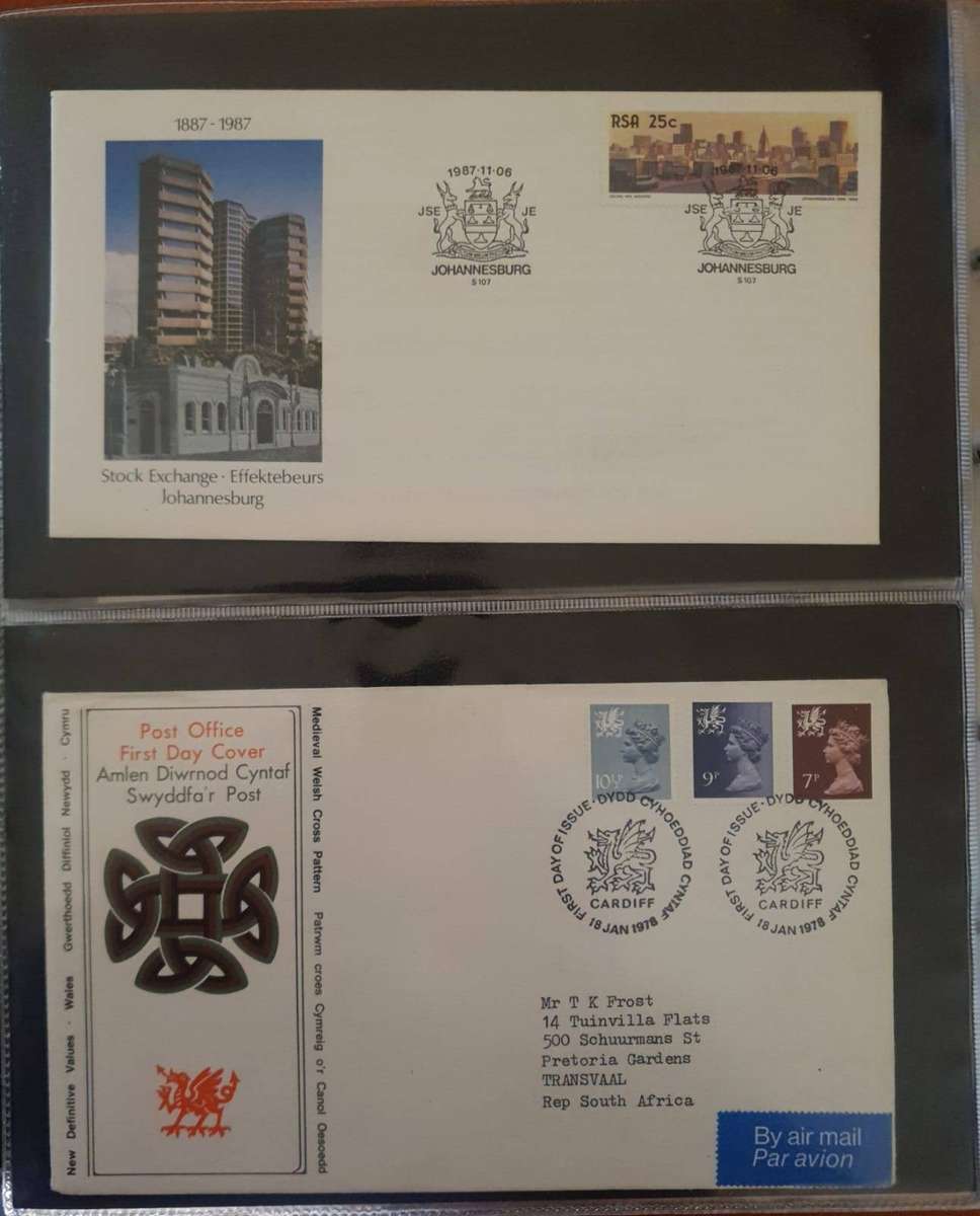 Vintage South African First Day Cover (FDC) Album  50+ Covers & Special Issues