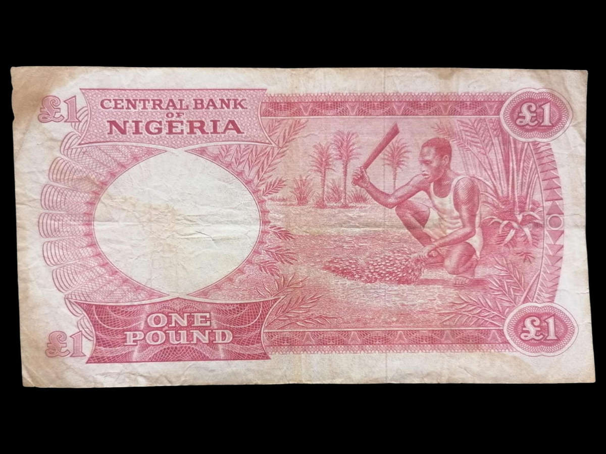 Rare 1967 Nigerian £1 Pound Banknote  Federal Republic of Nigeria