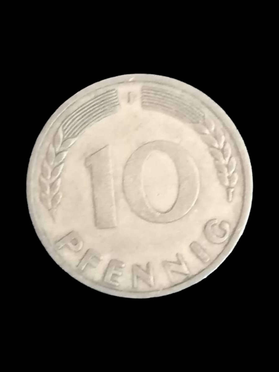 Germany 1949 10Pfennig  Bank deutscher Länder, brassclad steel