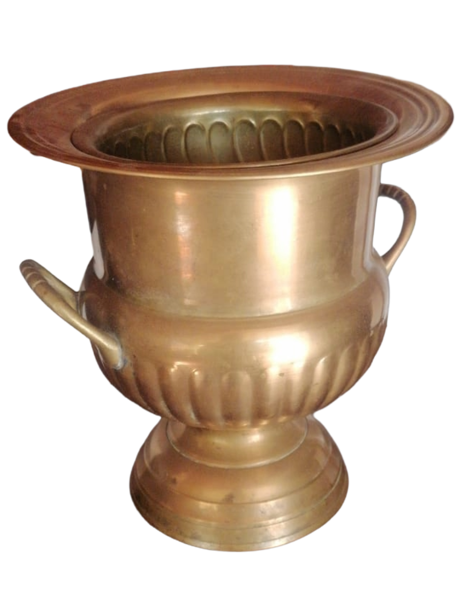Vintage Brass Spittoon / Decorative Urn - 210mm x 210mm