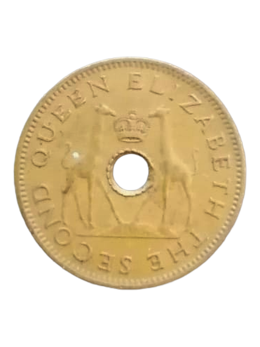 1957 Rhodesia and Nyasaland Half Penny  Queen Elizabeth II