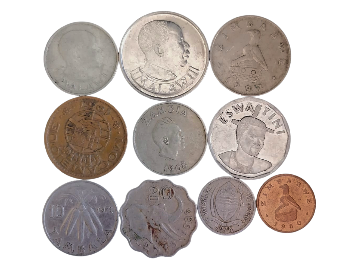 Lot of 10 Southern Africa Mixed coins