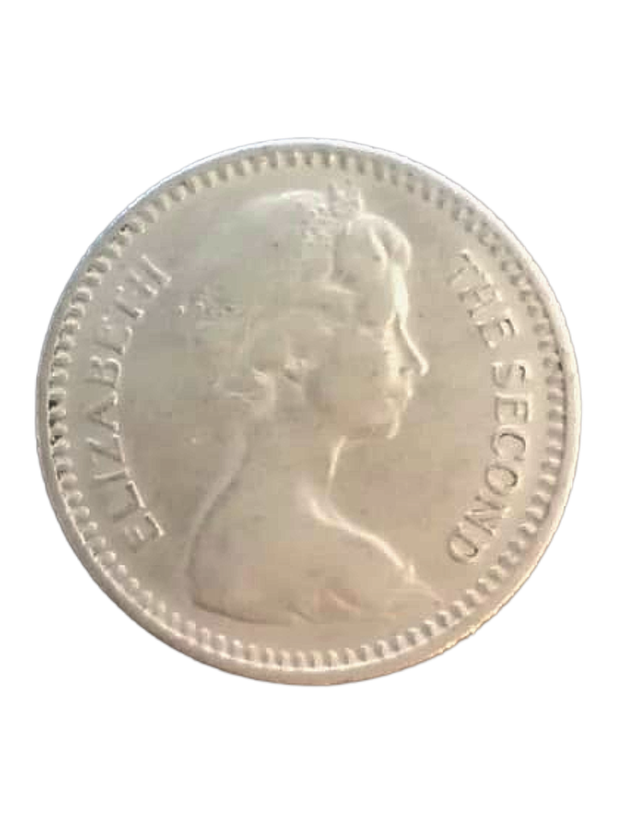1964 Rhodesia 10 Cent Coin  Queen Elizabeth II  Collectible Historical Coin