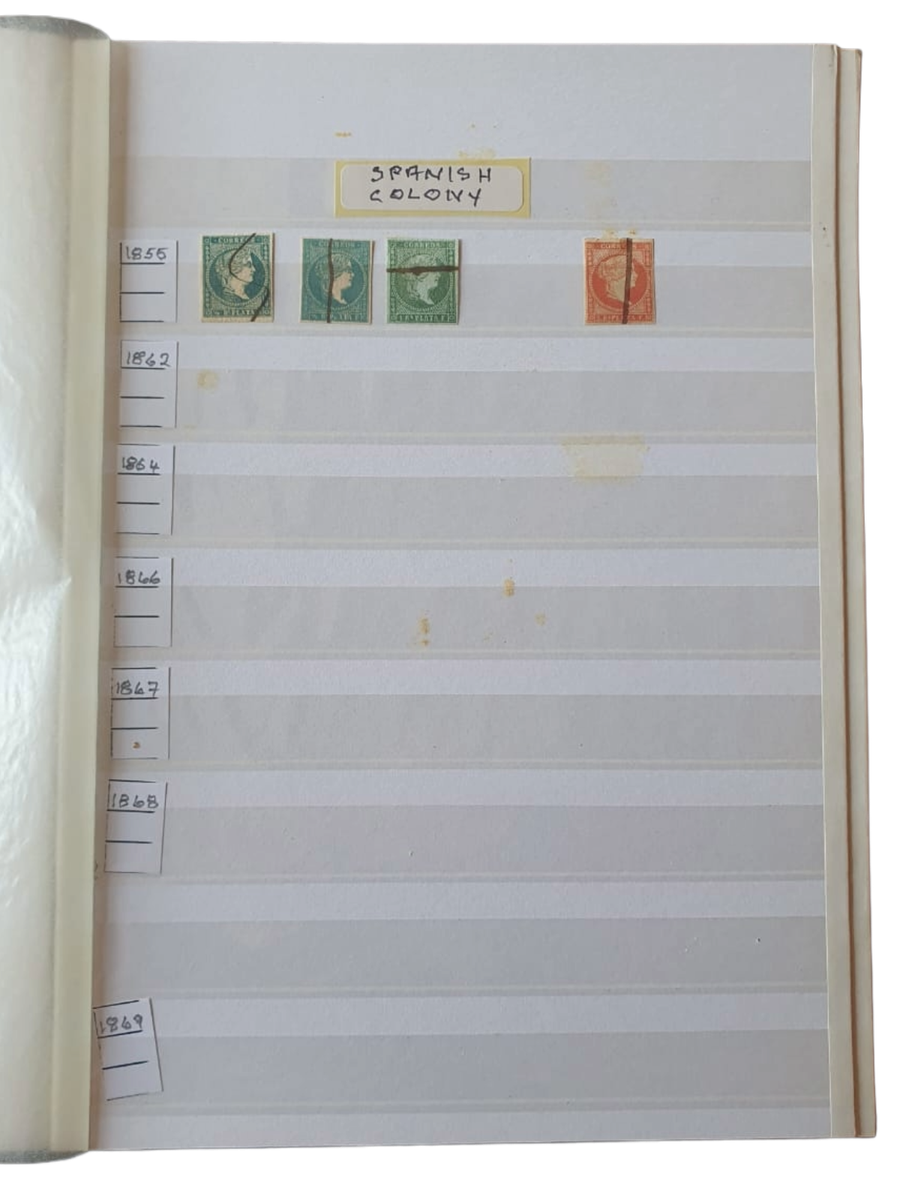 Cuba Stamp Collection in 48-page Stockbook (mostly full)  1855 - 2000  Spanish Colony to Republic