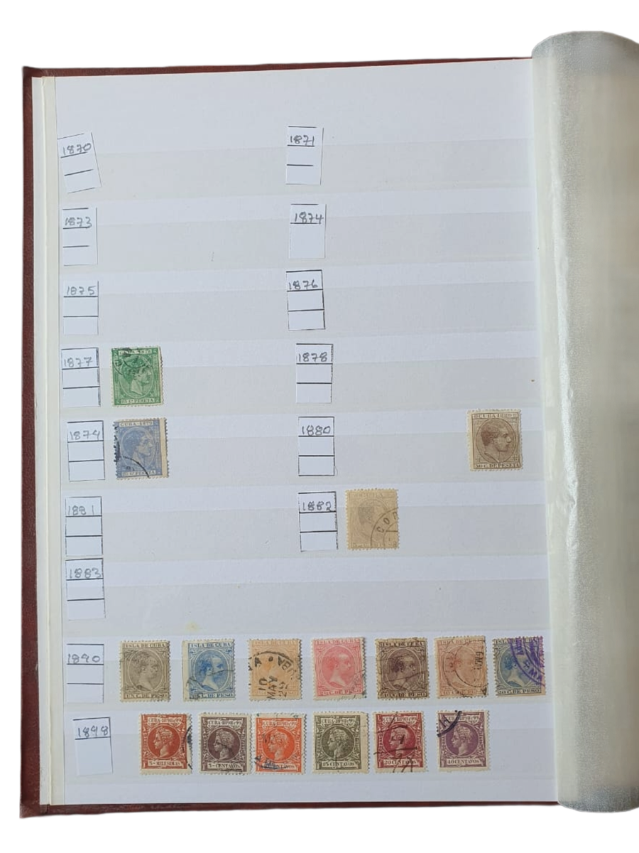 Cuba Stamp Collection in 48-page Stockbook (mostly full)  1855 - 2000  Spanish Colony to Republic