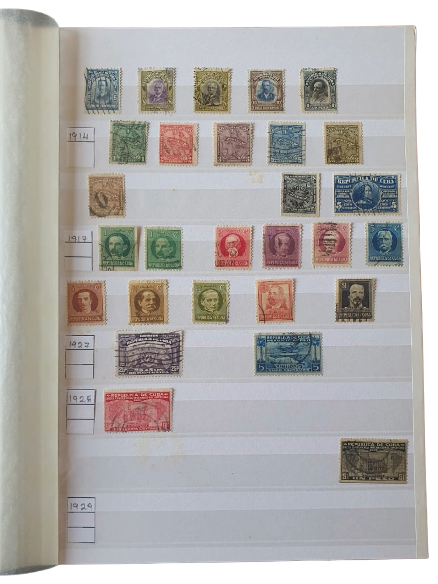 Cuba Stamp Collection in 48-page Stockbook (mostly full)  1855 - 2000  Spanish Colony to Republic