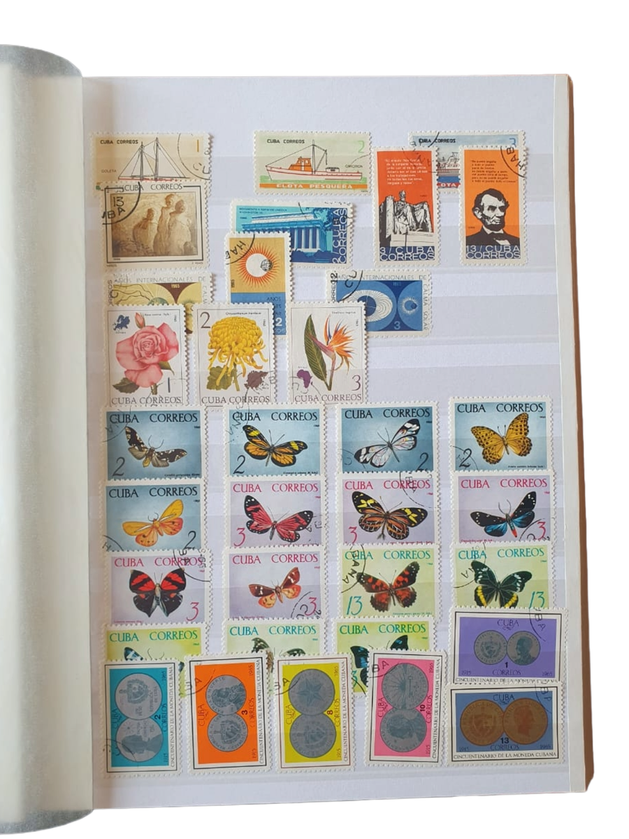 Cuba Stamp Collection in 48-page Stockbook (mostly full)  1855 - 2000  Spanish Colony to Republic
