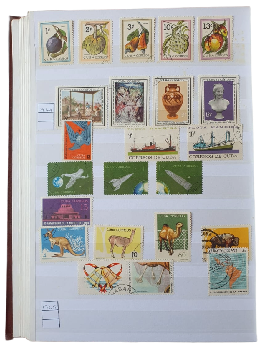 Cuba Stamp Collection in 48-page Stockbook (mostly full)  1855 - 2000  Spanish Colony to Republic