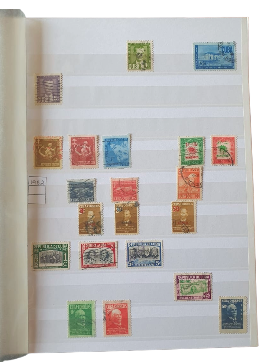 Cuba Stamp Collection in 48-page Stockbook (mostly full)  1855 - 2000  Spanish Colony to Republic