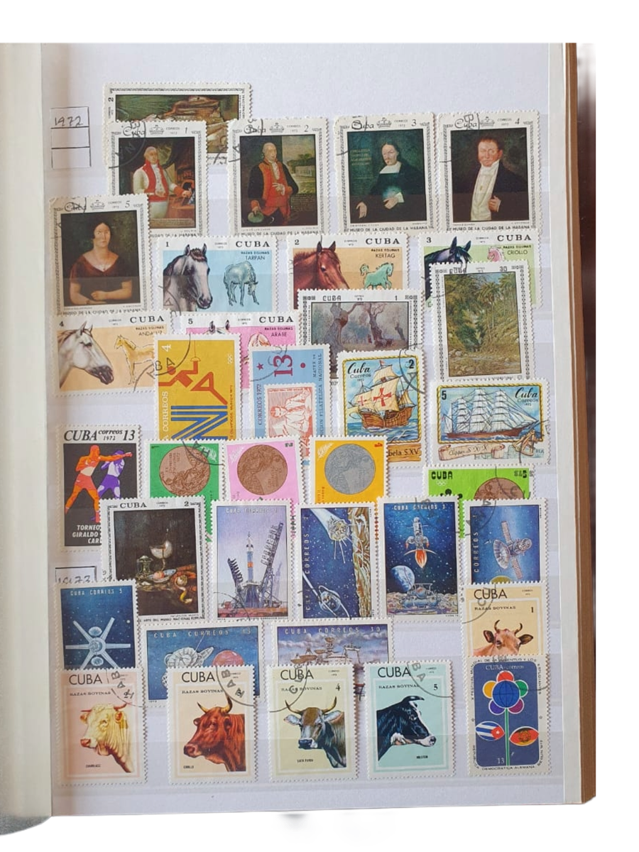 Cuba Stamp Collection in 48-page Stockbook (mostly full)  1855 - 2000  Spanish Colony to Republic