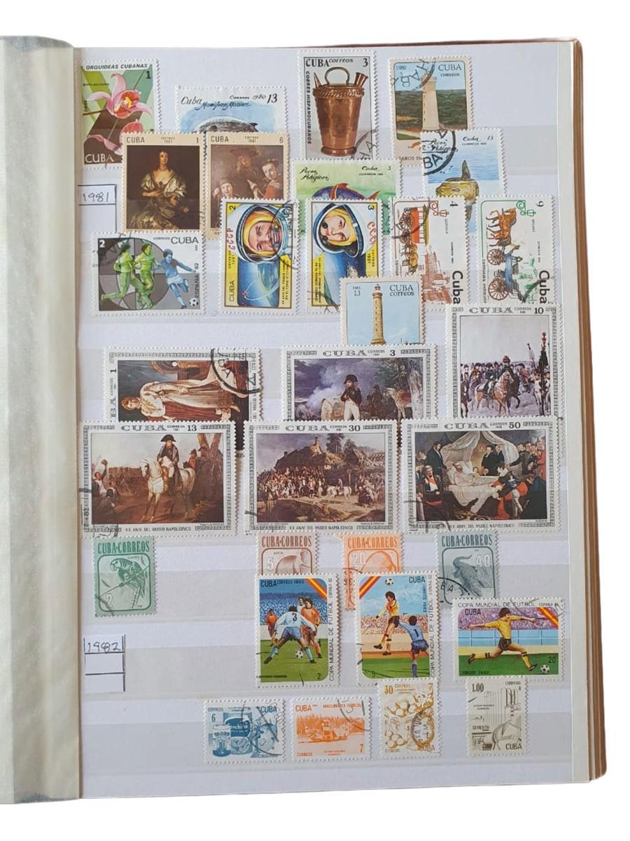 Cuba Stamp Collection in 48-page Stockbook (mostly full)  1855 - 2000  Spanish Colony to Republic