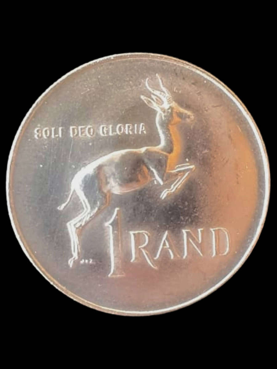1966 1 Rand - Silver Coin Uncirculated | Jan van Riebeeck | Springbok Design