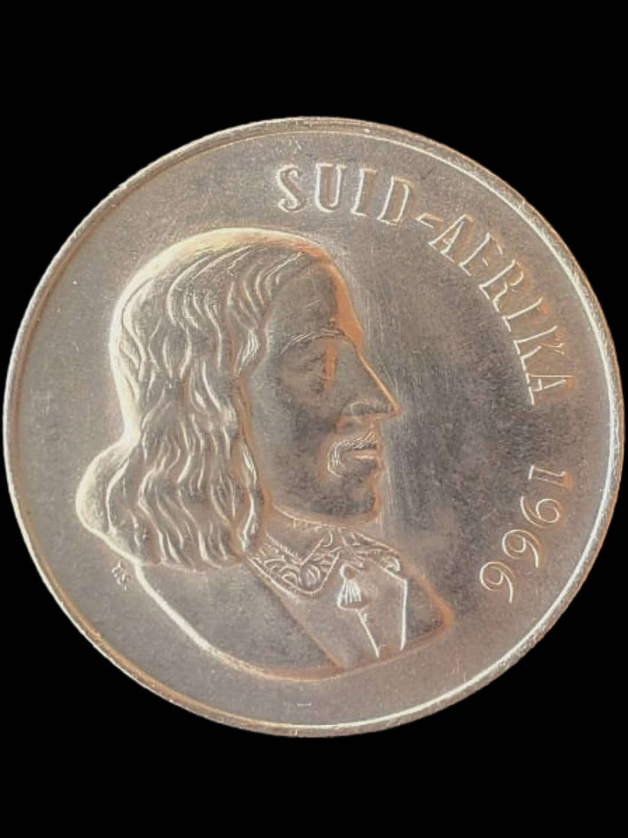 1966 1 Rand - Silver Coin Uncirculated | Jan van Riebeeck | Springbok Design