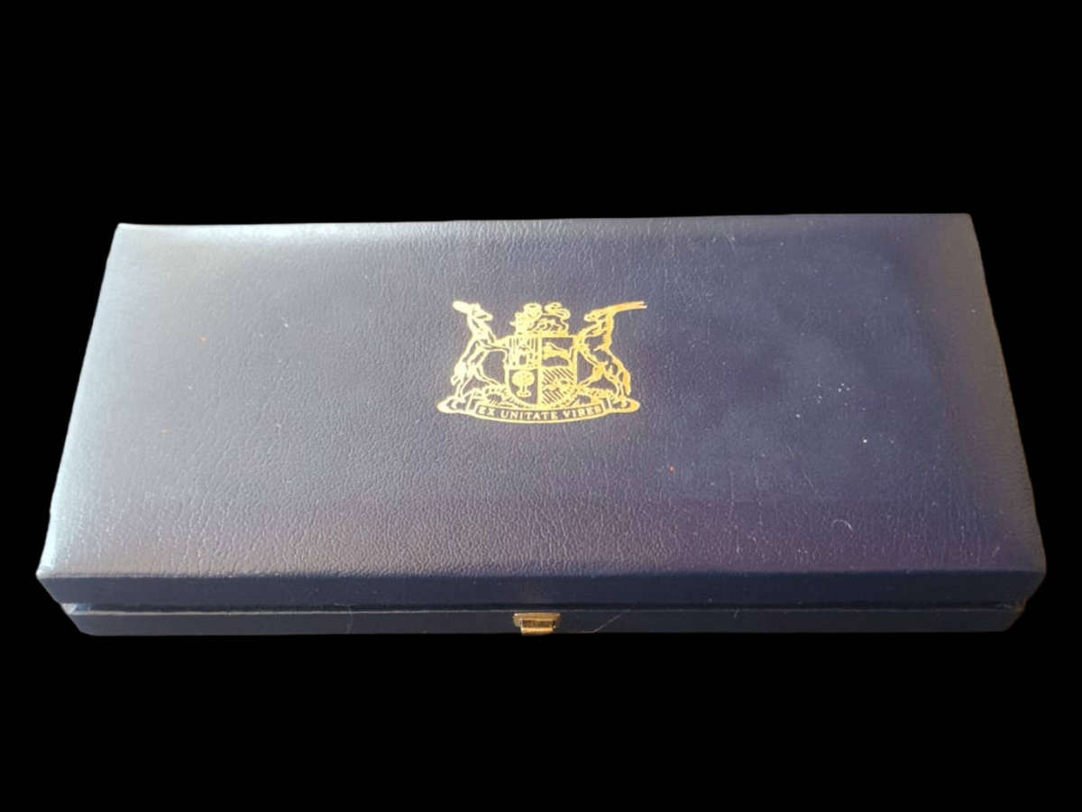 1987 South Africa Proof Coin Set (8 Coins)  Includes Silver 1 Rand  SA Mint Original Case