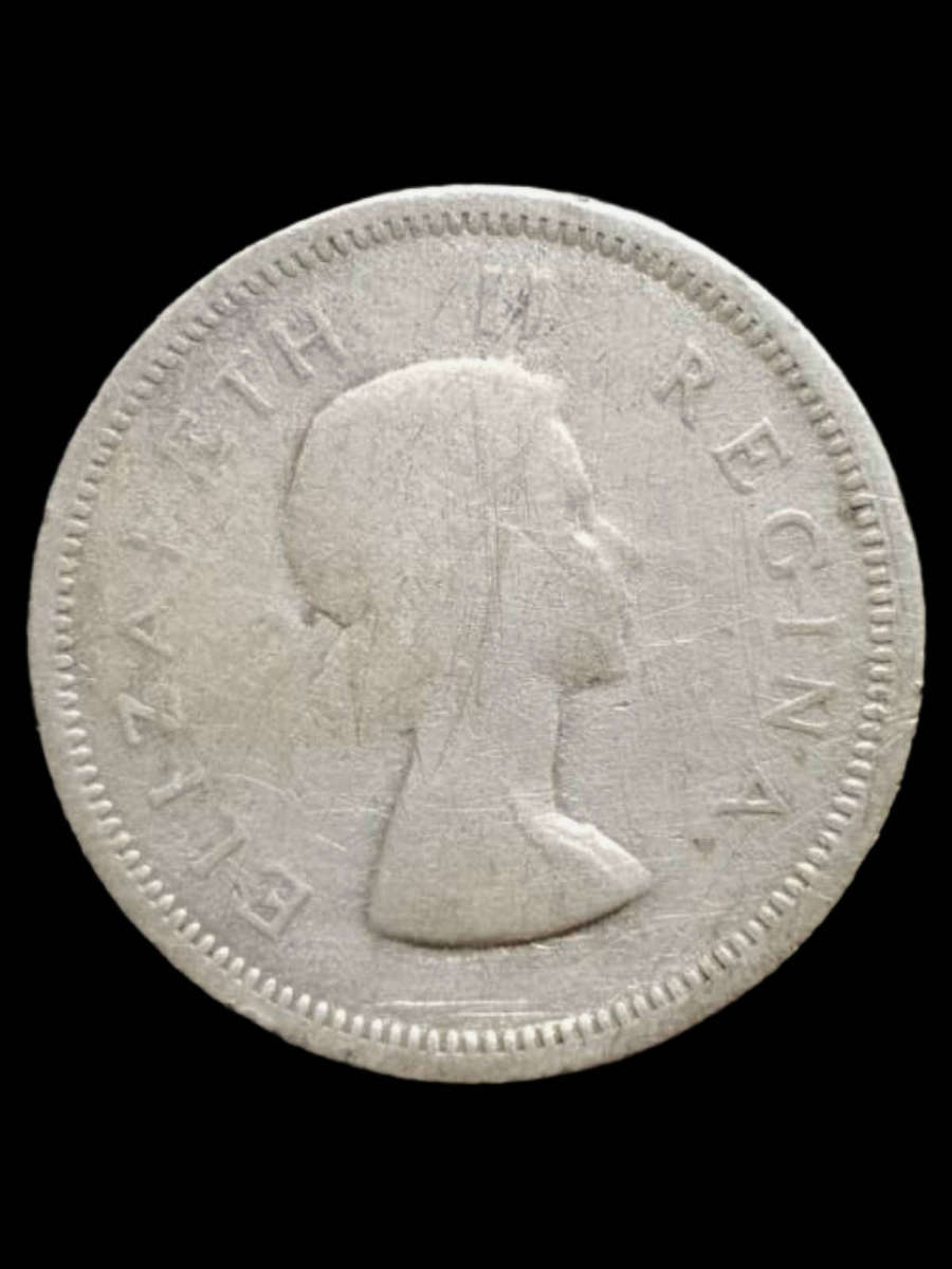 1954 South Africa 1 Shilling  Queen Elizabeth II
