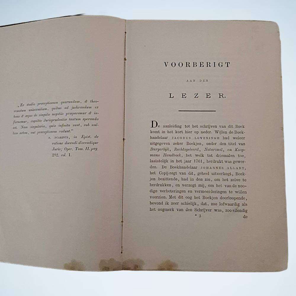 Regtsgeleerd, Practicaal en Koopmans Handboek (1806)