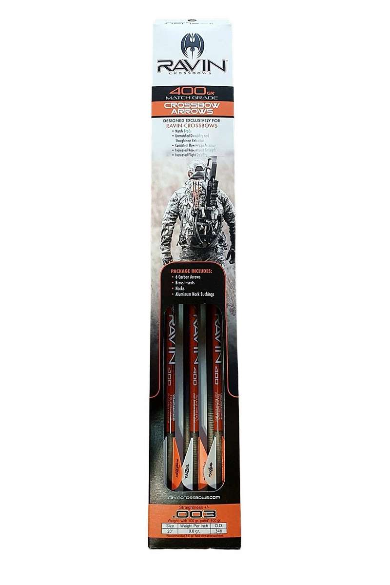 Ravin 400 gr Match Grade Carbon Crossbow Arrows  6 Pack