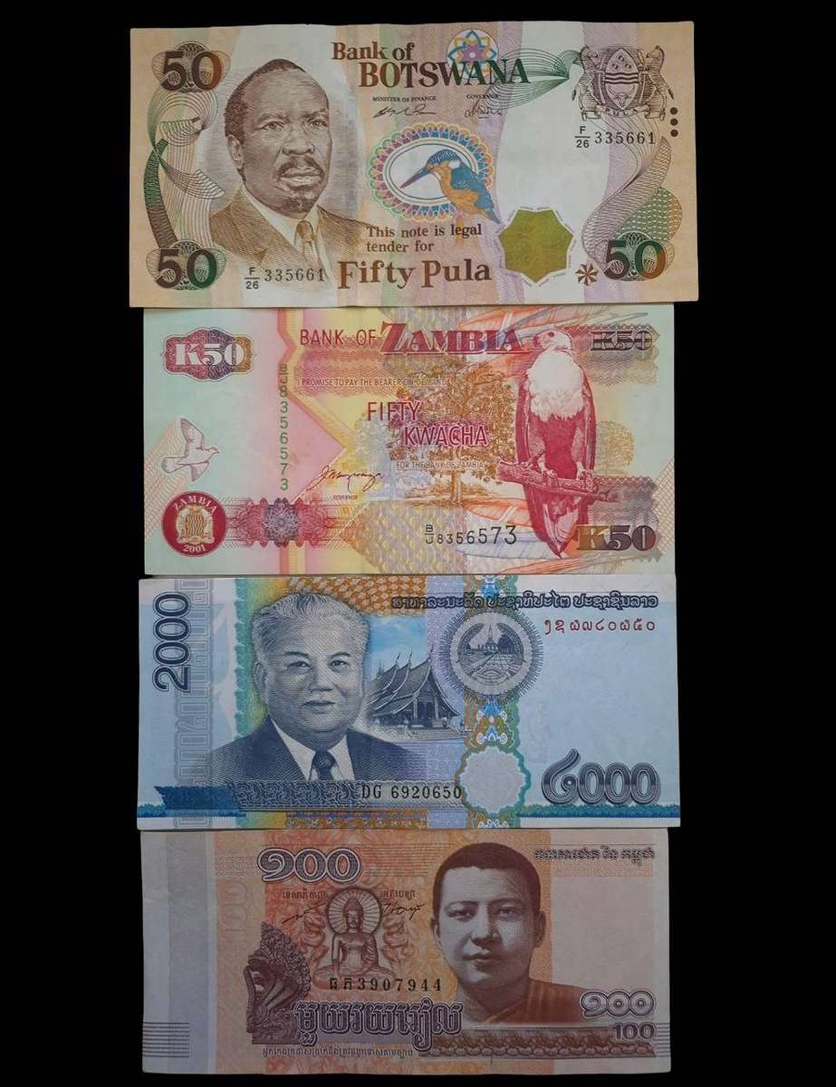 Lot of 4 World Banknotes in Very Good Condition