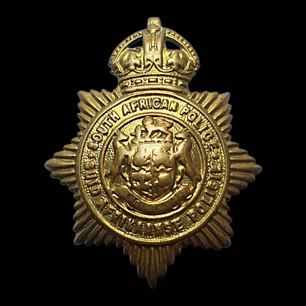 Vintage South African Police (SAP) Cap/Collar Badge  Pre-1994 Brass Issue