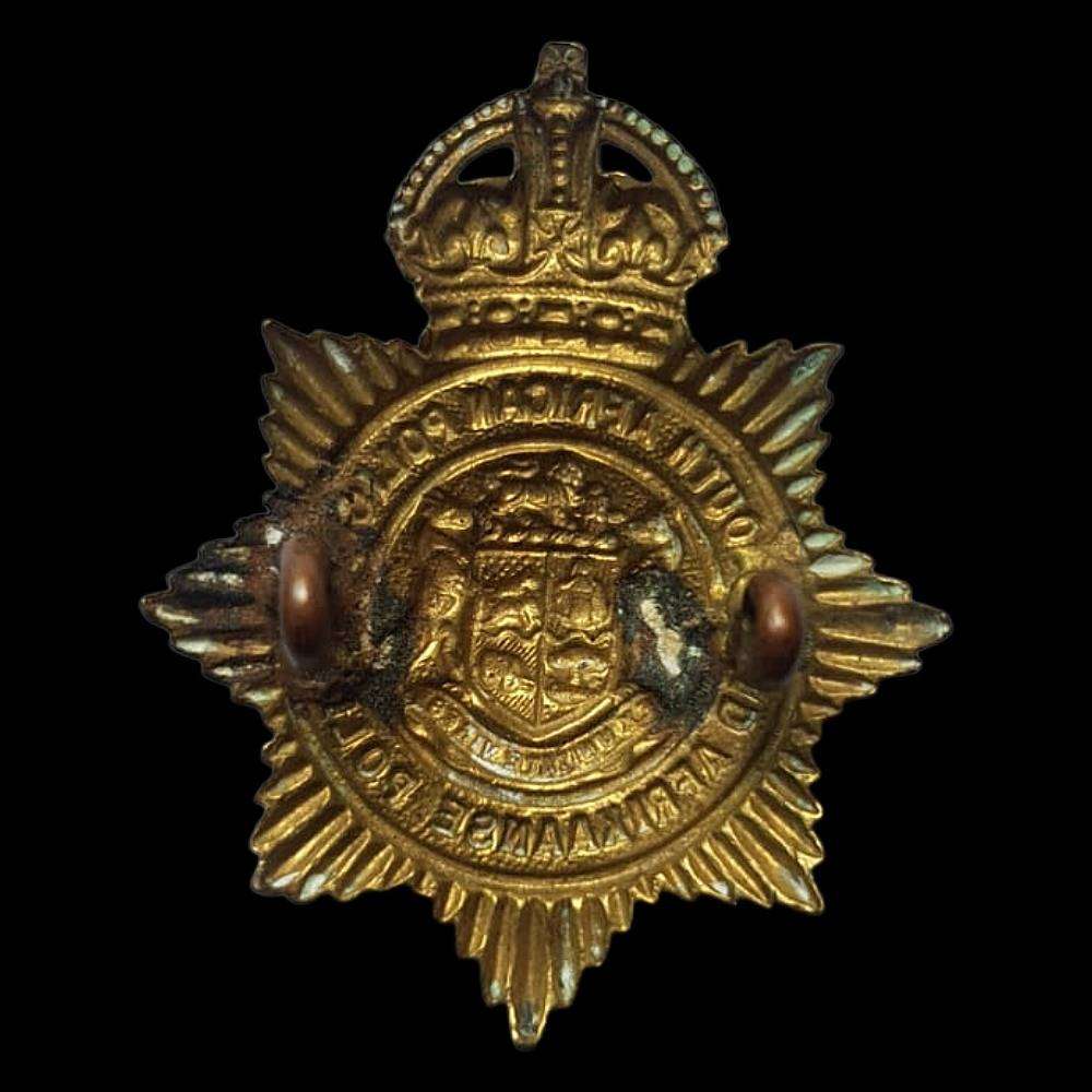 Vintage South African Police (SAP) Cap/Collar Badge  Pre-1994 Brass Issue