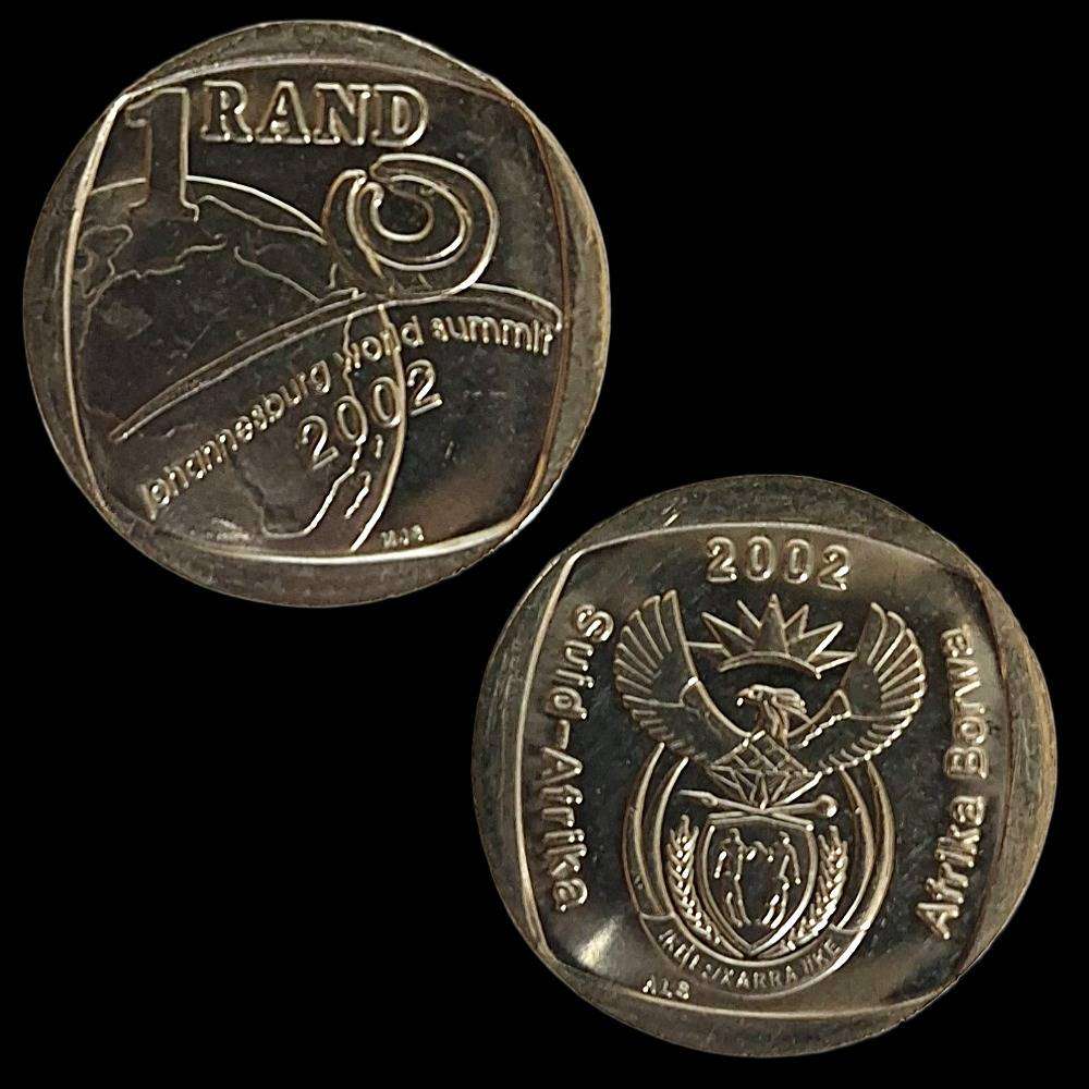 2002 South Africa 1 Rand  Johannesburg World Summit  UNC Condition