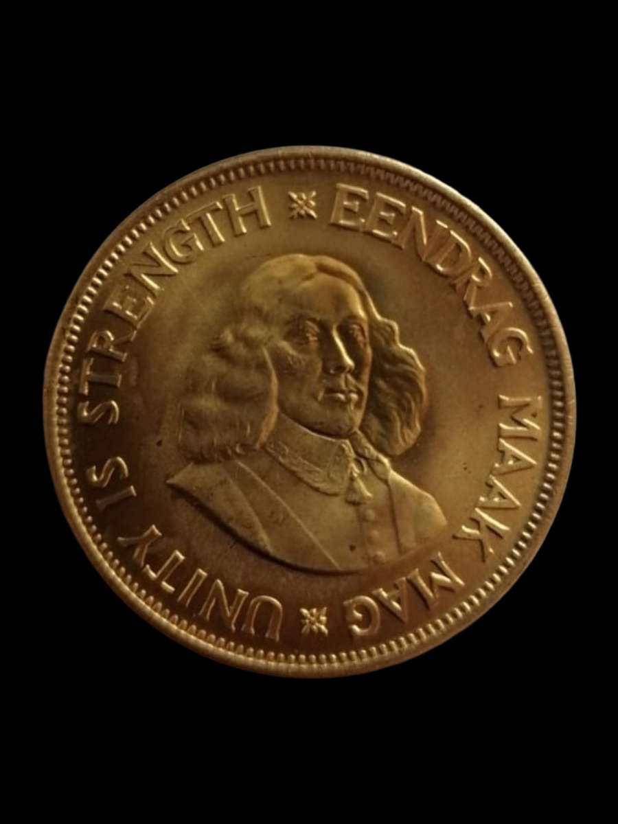 1964 South Africa 1 Cent Coin Stunning UNC