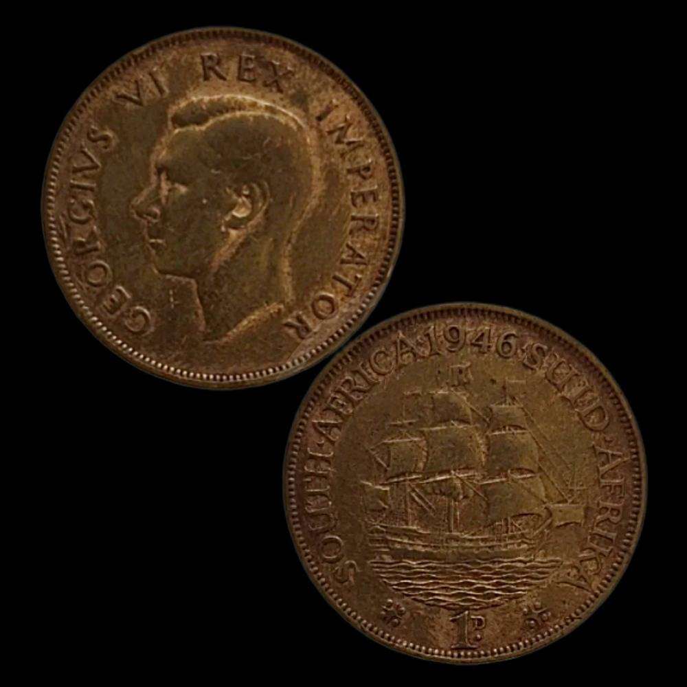 1946 South Africa 1 Penny  King George VI