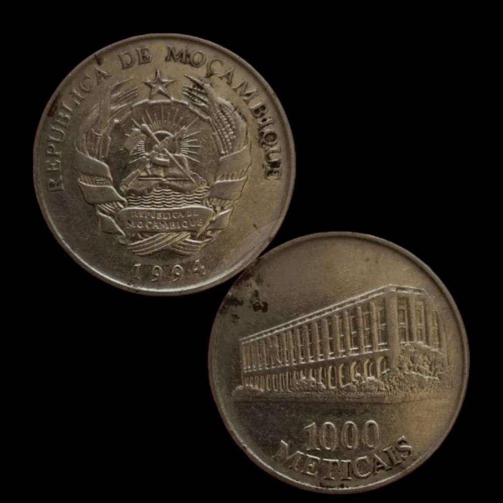 Mozambique 1000 Meticais 1994  National Emblem & Government Building