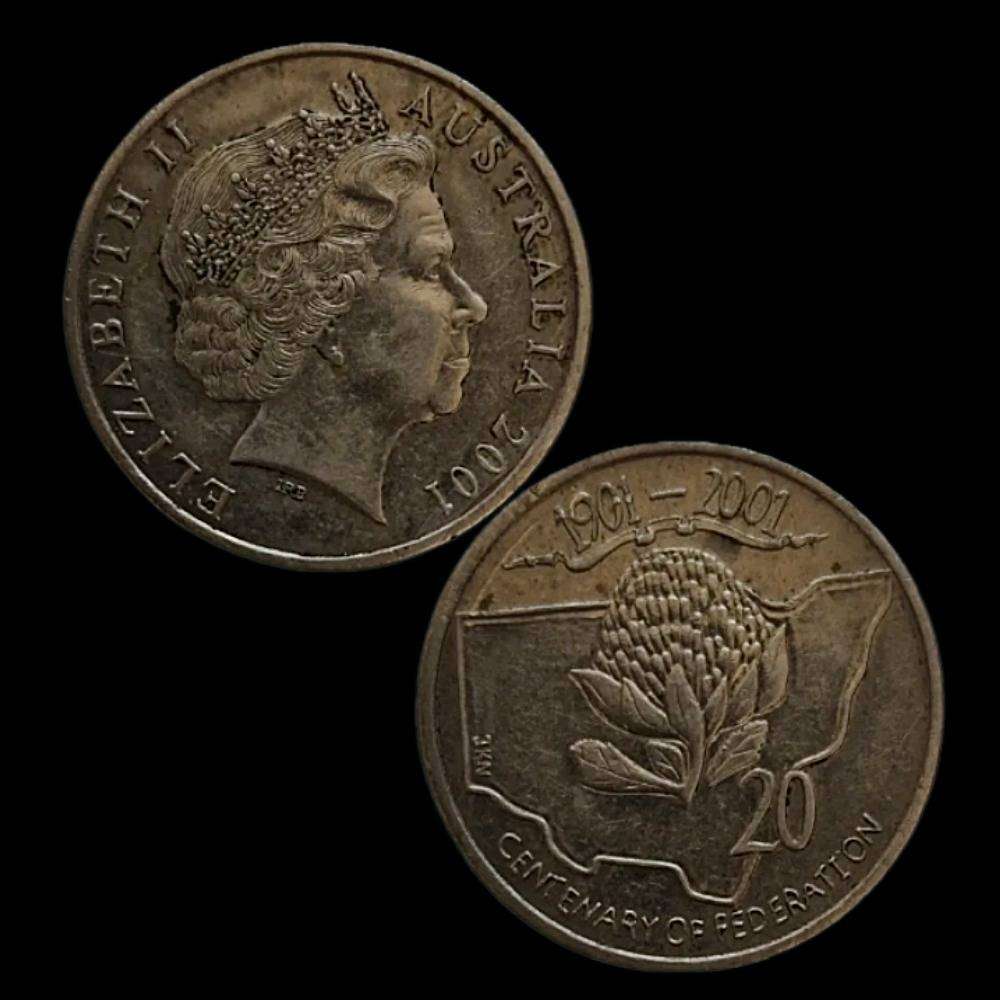 Australia 20 Cent 2001  Centenary of Federation (New South Wales)
