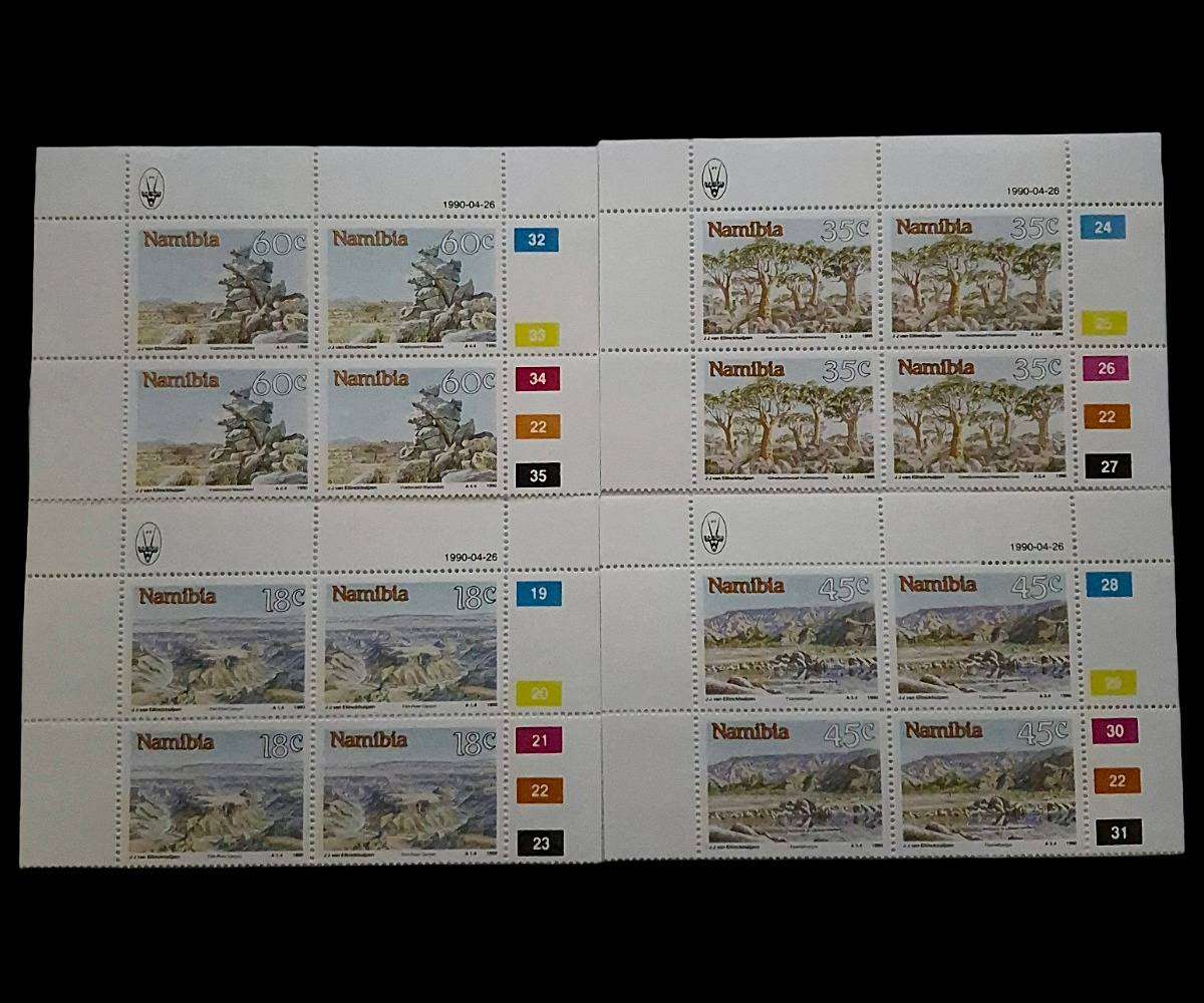Namibia 1990 Independence MNH Block of 4  Scarce Commemorative