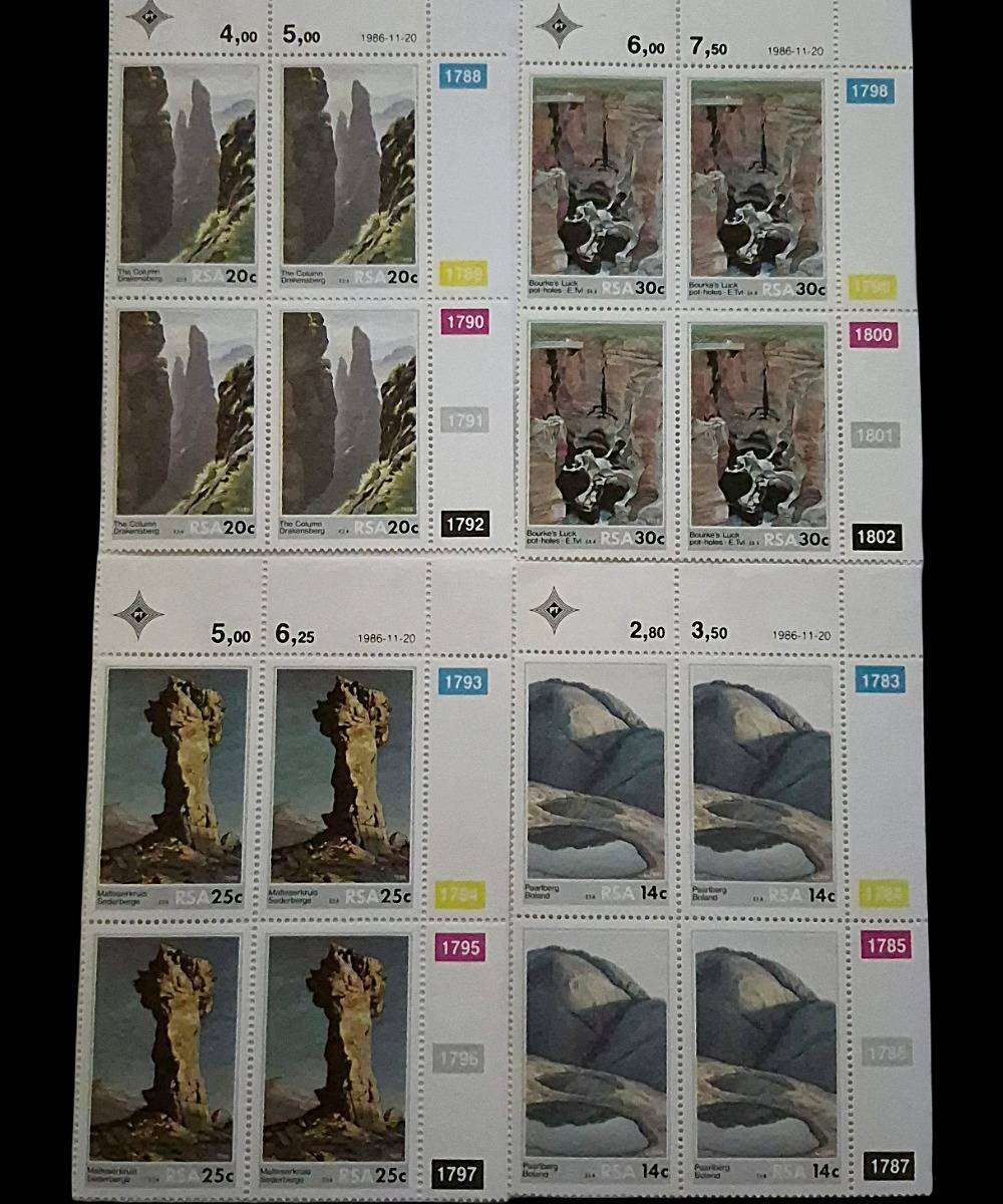 1986 RSA MNH Block of 4  Rock Formations Series
