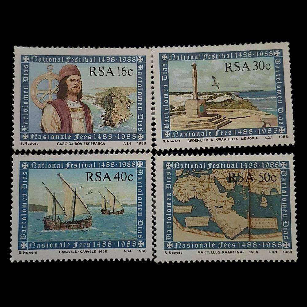 RSA 1988 Bartolomeu Dias 500th Anniversary - Official FDC & Matching MNH Stamp Set