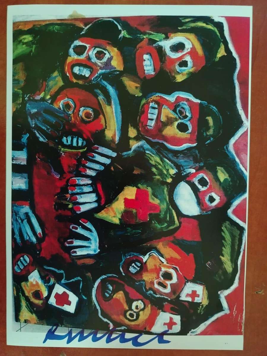 Painting,Print,Signed,Elwin Buchel - Signed A4 Print Chirurg Opereer 2023