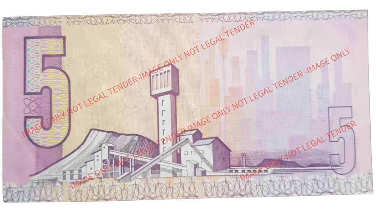 South Africa 5 Rand Banknote UNC (Gerhard de Kock Signature)