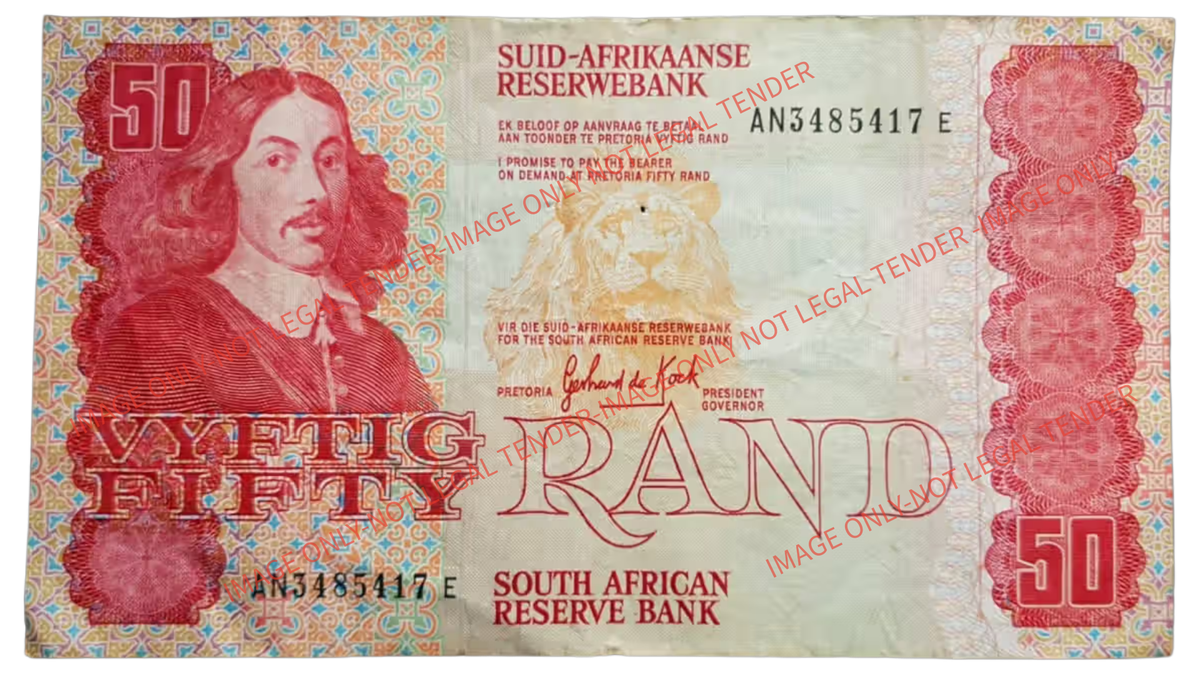 South Africa 50 Rand Banknote  1984 Issue (Gerhard de Kock Signature)