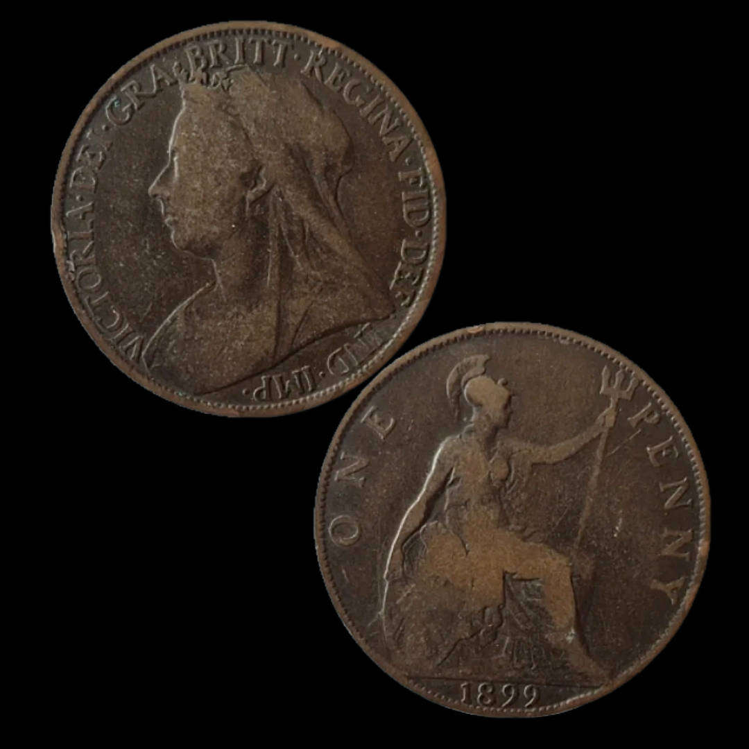 United Kingdom 1899 One Penny  Queen Victoria Veil Head