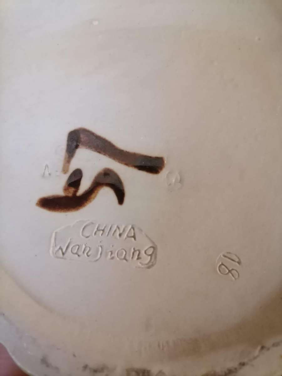 Vintage Majolica-Style Decorative Teapots (Set of 2  Bird & Floral Design, No Lids)