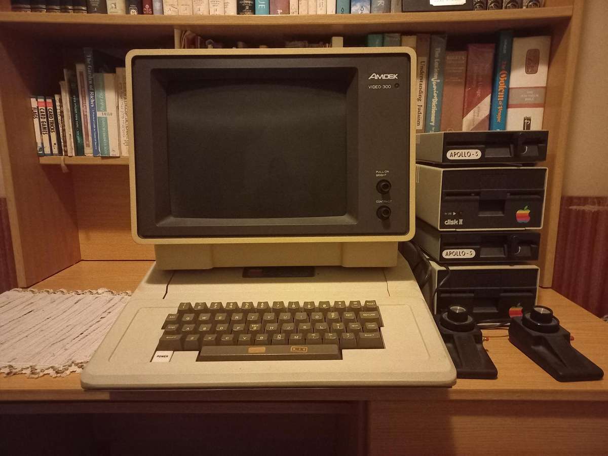 Apple II Europlus computer with Console and disk drives