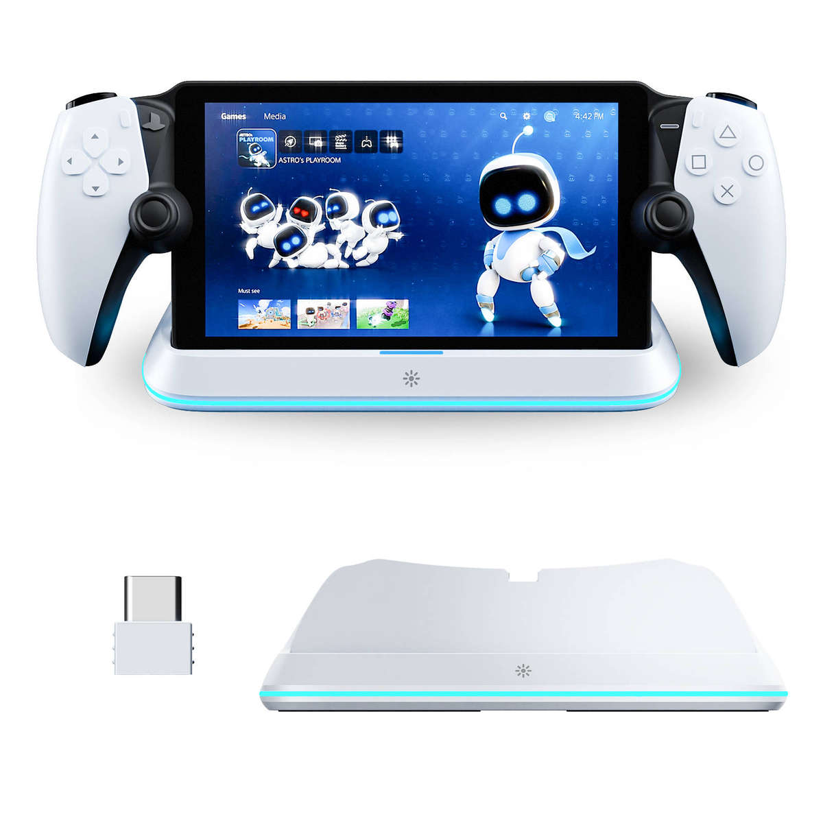 PS Portal Charging Dock | 7 RGB Modes, Fast 3.5H Charge & Secure Fit