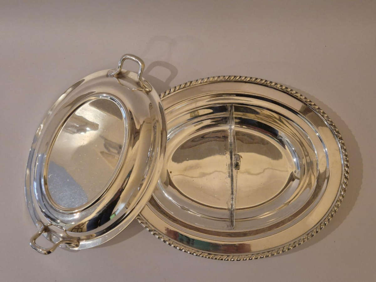 Silver Serving Dish with Lid