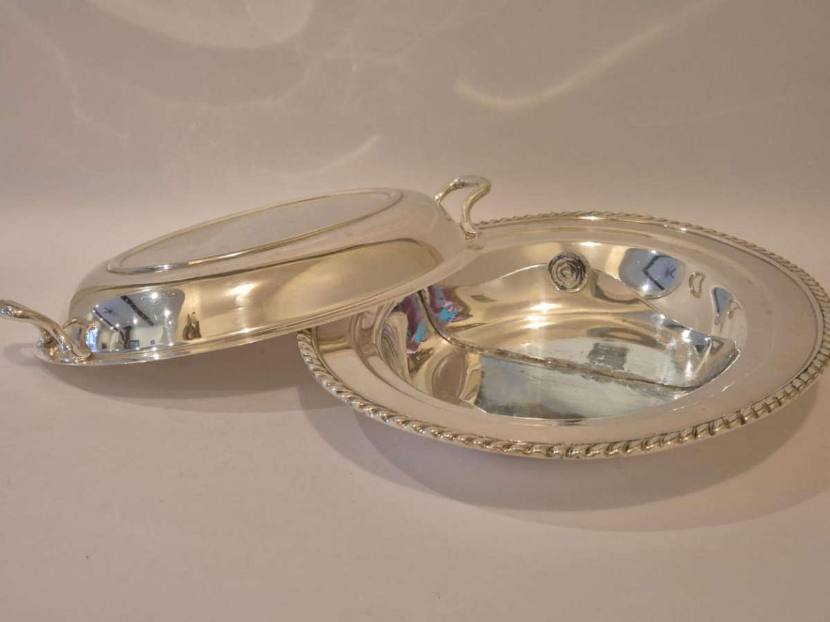Silver Serving Dish with Lid