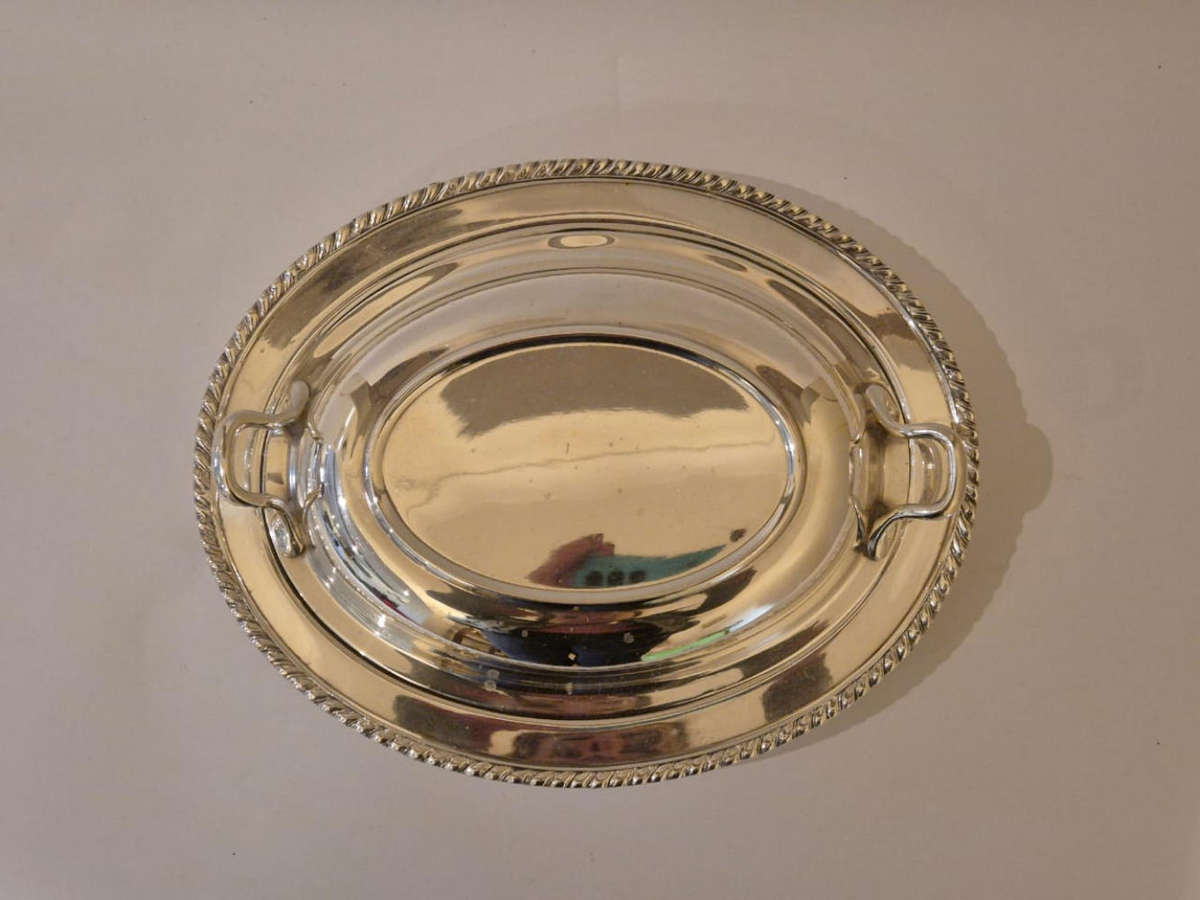 Silver Serving Dish with Lid