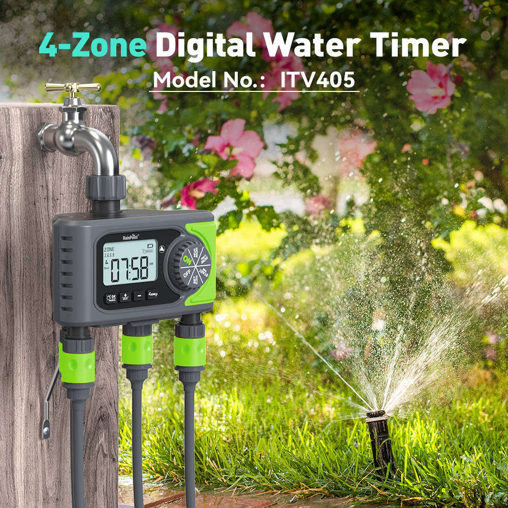 RainPoint Wireless Digital 4-Zone Irrigation Timer
